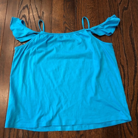 Lilly Pulitzer Girls XL (12-14) Layne Blue Knit Cold Shoulder Top - EUC! - Picture 11 of 11